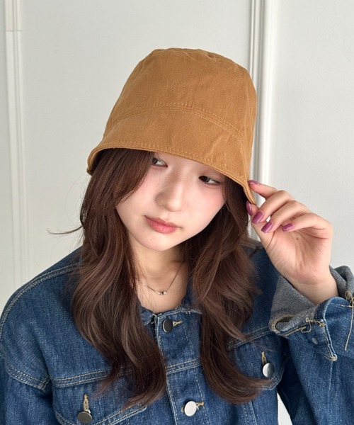 CLEA(クレア)の「ツイル起毛バケットハット(ニットキャップ/ビーニー・レディース・ブラック/ベージュ/カーキ/アイボリー・FREE)」の19枚目の写真
