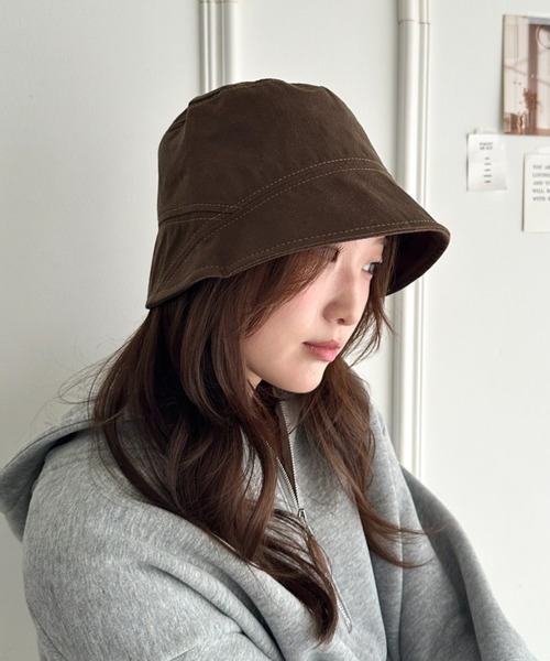 CLEA(クレア)の「ツイル起毛バケットハット(ニットキャップ/ビーニー・レディース・ブラック/ベージュ/カーキ/アイボリー・FREE)」の22枚目の写真