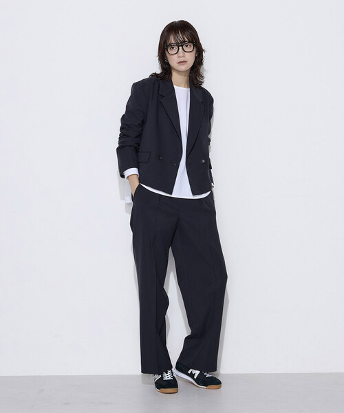 COMME CA Wardrobe（コムサワードローブ）の「〔 +サイズ 〕 トリコット ジャージーブラウス（シャツ/ブラウス・レディース・ホワイト/ライトグレー/ピンク・13号）」の4枚目の写真