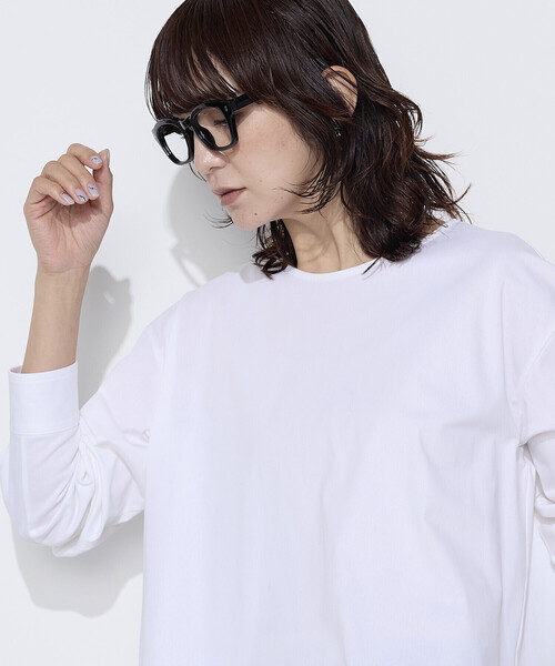 COMME CA Wardrobe（コムサワードローブ）の「〔 +サイズ 〕 トリコット ジャージーブラウス（シャツ/ブラウス・レディース・ホワイト/ライトグレー/ピンク・13号）」の8枚目の写真