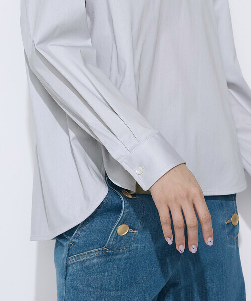 COMME CA Wardrobe（コムサワードローブ）の「〔 +サイズ 〕 トリコット ジャージーブラウス（シャツ/ブラウス・レディース・ホワイト/ライトグレー/ピンク・13号）」の12枚目の写真