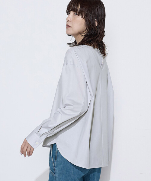 COMME CA Wardrobe（コムサワードローブ）の「〔 +サイズ 〕 トリコット ジャージーブラウス（シャツ/ブラウス・レディース・ホワイト/ライトグレー/ピンク・13号）」の14枚目の写真