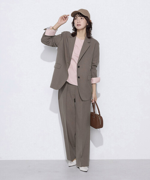 COMME CA Wardrobe（コムサワードローブ）の「〔 +サイズ 〕 トリコット ジャージーブラウス（シャツ/ブラウス・レディース・ホワイト/ライトグレー/ピンク・13号）」の15枚目の写真