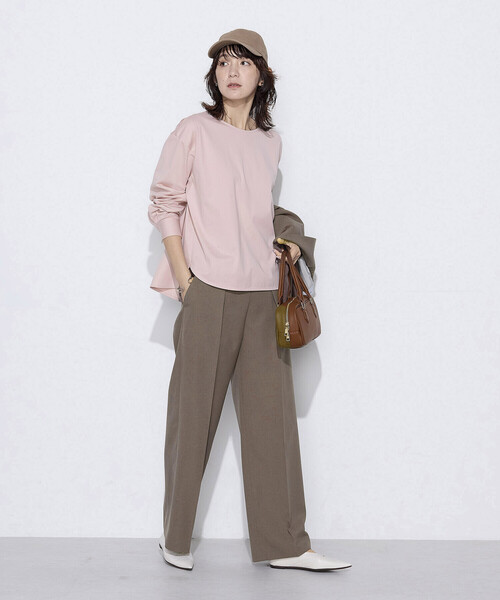 COMME CA Wardrobe（コムサワードローブ）の「〔 +サイズ 〕 トリコット ジャージーブラウス（シャツ/ブラウス・レディース・ホワイト/ライトグレー/ピンク・13号）」の16枚目の写真