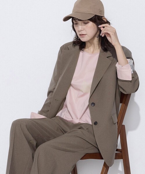 COMME CA Wardrobe（コムサワードローブ）の「〔 +サイズ 〕 トリコット ジャージーブラウス（シャツ/ブラウス・レディース・ホワイト/ライトグレー/ピンク・13号）」の18枚目の写真