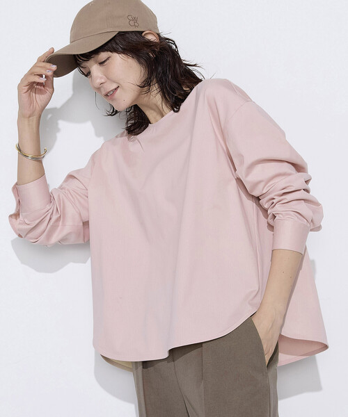 COMME CA Wardrobe（コムサワードローブ）の「〔 +サイズ 〕 トリコット ジャージーブラウス（シャツ/ブラウス・レディース・ホワイト/ライトグレー/ピンク・13号）」の19枚目の写真