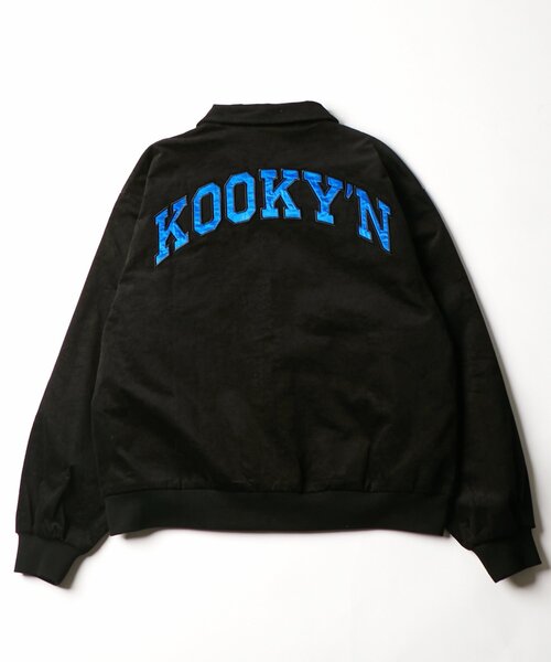 WHO'S WHO gallery(フーズフーギャラリー)の「【KOOKY'N/セットアップ可】サテン刺繍コーデュロイブルゾン(ブルゾン・メンズ・チャコールグレー/ブラック・FREE)」の3枚目の写真