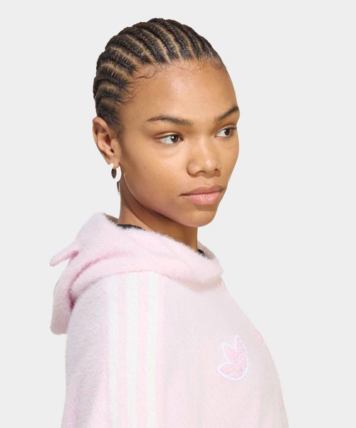 adidas(アディダス)の「フード付き アディダス ケアベア カーディガン / アディダスオリジナルス adidas Originals(カーディガン/ボレロ・レディース・ピンク・SMALL/X-SMALL/XX-LARGE/LARGE/MEDIUM/X-LARGE)」の3枚目の写真