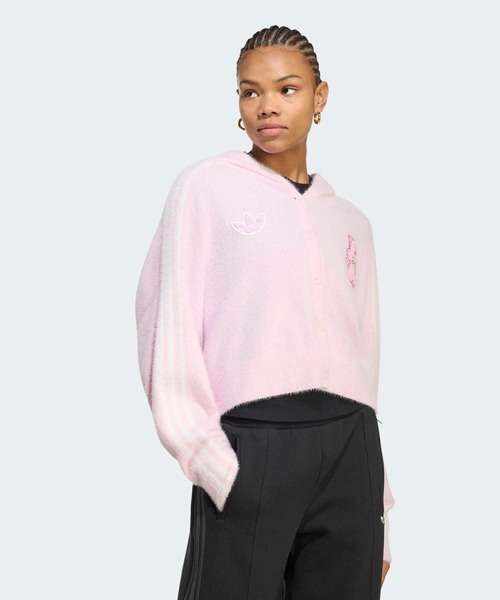 adidas(アディダス)の「ケアベア x アディダス フード付き カーディガン / アディダスオリジナルス adidas Originals(カーディガン/ボレロ・レディース・ピンク・SMALL/X-SMALL/XX-LARGE/LARGE/MEDIUM/X-LARGE)」の6枚目の写真