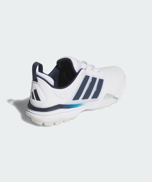 adidas(アディダス)の「アディパワー 26 ワイド スパイクレス ゴルフ / ADIPOWER 26 WIDE SPIKELESS GOLF【adidas Golf/アディダスゴルフ】(スニーカー・メンズ・ホワイト×ブルー・24.5cm/25.5cm/26.5cm/27.5cm/28.5cm/25.0cm/26.0cm/27.0cm/28.0cm/29.0cm)」の3枚目の写真