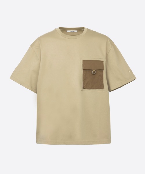 TATRAS(タトラス)の「TATRAS(タトラス) VENTO ヴェント(Tシャツ/カットソー・メンズ・ベージュ/ホワイト・2/3/1)」の2枚目の写真
