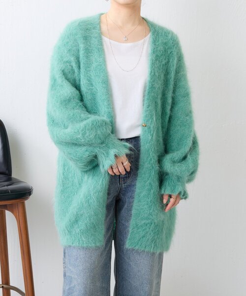 BEARDSLEY(ビアズリー)の「《8/24(月)12:00予約開始》アルパカシャギーガーデ(カーディガン/ボレロ・レディース・パープル/グリーン・FREE)」の10枚目の写真