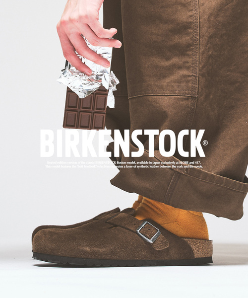 417 EDIFICE(フォーワンセブンエディフィス)の「限定 BIRKENSTOCK / ビルケンシュトック Boston SFB Narrow(サンダル・メンズ・チャコールグレー/ピンク/ブラウン・43/42/41/40/44)」の6枚目の写真