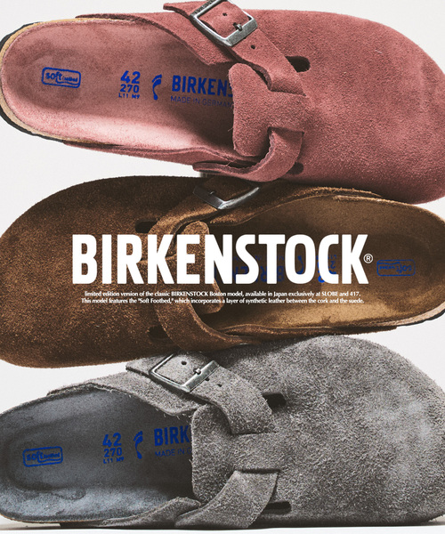 417 EDIFICE(フォーワンセブンエディフィス)の「限定 BIRKENSTOCK / ビルケンシュトック Boston SFB Narrow(サンダル・メンズ・チャコールグレー/ピンク/ブラウン・43/42/41/40/44)」の10枚目の写真