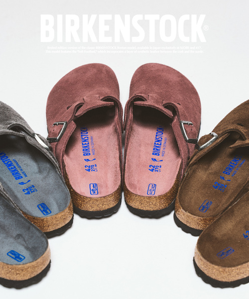 417 EDIFICE(フォーワンセブンエディフィス)の「限定 BIRKENSTOCK / ビルケンシュトック Boston SFB Narrow(サンダル・メンズ・チャコールグレー/ピンク/ブラウン・43/42/41/40/44)」の11枚目の写真