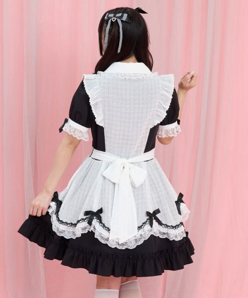 Secret Honey（シークレットハニー）の「エプロンレイヤードワンピース（ワンピース・レディース・ライトブルー/ホワイト×ブラック・MEDIUM）」の8枚目の写真