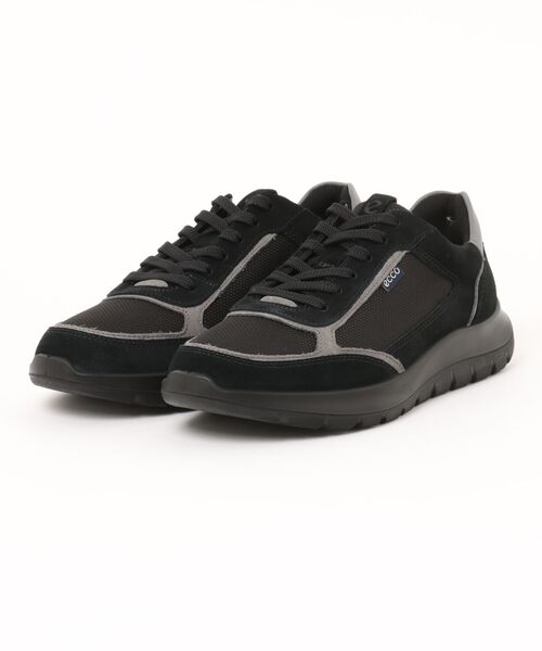 ECCO(エコー)の「ECCO CITY STRIDE メンズ 本革 レースアップスニーカー(ドレスシューズ・メンズ・ブラック・42)」の1枚目の写真