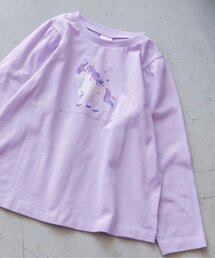 apres les cours（アプレレクール）の「【WEB限定】GIRLSモチーフ長袖Tシャツ（Tシャツ/カットソー）」