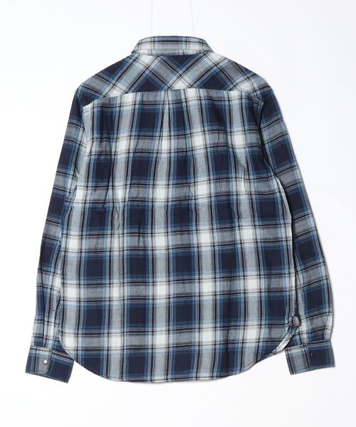REPLAY(リプレイ)の「インディゴチェックシャツ(シャツ/ブラウス・メンズ・ホワイト×ネイビー・SMALL/MEDIUM/LARGE/X-LARGE)」の2枚目の写真