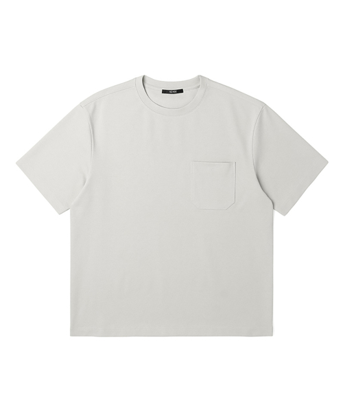 ADHOC(アドホック)の「男性分ト変形ポケット半袖ラウンドTシャツ (LT-BEIGE) (HA4ST90-23)(Tシャツ/カットソー・メンズ・その他・90)」の1枚目の写真