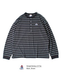 GLOSTER（グロスター）の「【GEVACO/ゲバコ】ヘンリーネックボーダー ロングスリーブTシャツ（Tシャツ/カットソー）」