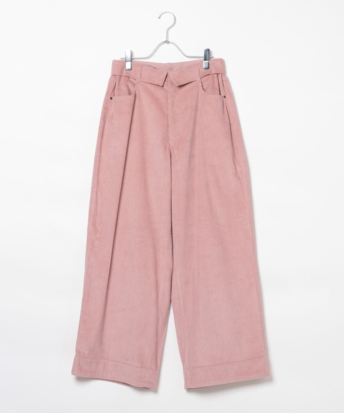 BAYFLOW(ベイフロー)の「ターンバックウエストパンツ(その他パンツ・レディース・オフホワイト/ピンク/インディゴブルー/ブラウン・SMALL/MEDIUM)」の4枚目の写真