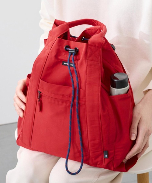 ROOTOTE(ルートート)の「ルートート / リュック 2way トートバッグ A4 撥水 軽量 通勤 通学 マザーズバッグ SC.セオルー.ドローストリング-B(バックパック/リュック・レディース・グレー/レッド/ブラック/タン・FREE)」の21枚目の写真