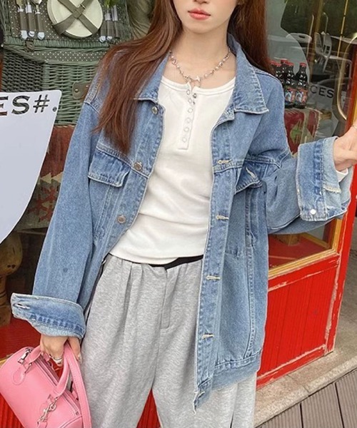 2ly2(トゥーリートゥー)の「ヘンリーネックリブトップス / 長袖カットソー リブトップス フィットトップス(Tシャツ/カットソー・レディース・ホワイト/ブラック/グレー・FREE)」の6枚目の写真