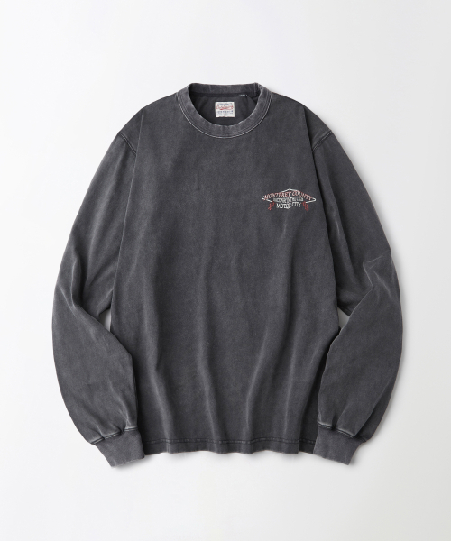 OUTSTANDING(アウトスタンディング)の「MOT SERIES LONG SLEEVE(RACEWAY)_VINTAGE CHARCOAL(Tシャツ/カットソー・メンズ・その他・MEDIUM/LARGE/X-LARGE)」の1枚目の写真