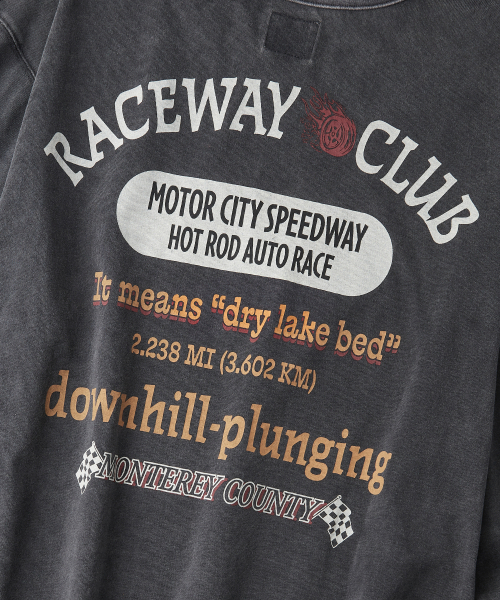 OUTSTANDING(アウトスタンディング)の「MOT SERIES LONG SLEEVE(RACEWAY)_VINTAGE CHARCOAL(Tシャツ/カットソー・メンズ・その他・MEDIUM/LARGE/X-LARGE)」の7枚目の写真