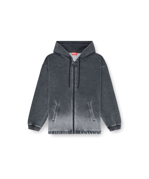 DIESEL(ディーゼル)の「メンズ ジップアップパーカー S-HERMY-ZIP(パーカー・メンズ・ブラック・MEDIUM)」の2枚目の写真