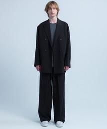 new basic　WOOL SILK LINEN DOUBLE JACKET