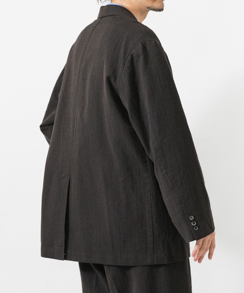 URBAN RESEARCH(アーバンリサーチ)の「new basic WOOL SILK LINEN DOUBLE JACKET(テーラードジャケット・メンズ・ブラウン・MEDIUM/LARGE)」の3枚目の写真