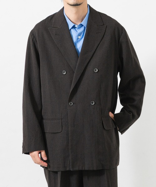 URBAN RESEARCH(アーバンリサーチ)の「new basic WOOL SILK LINEN DOUBLE JACKET(テーラードジャケット・メンズ・ブラウン・MEDIUM/LARGE)」の5枚目の写真