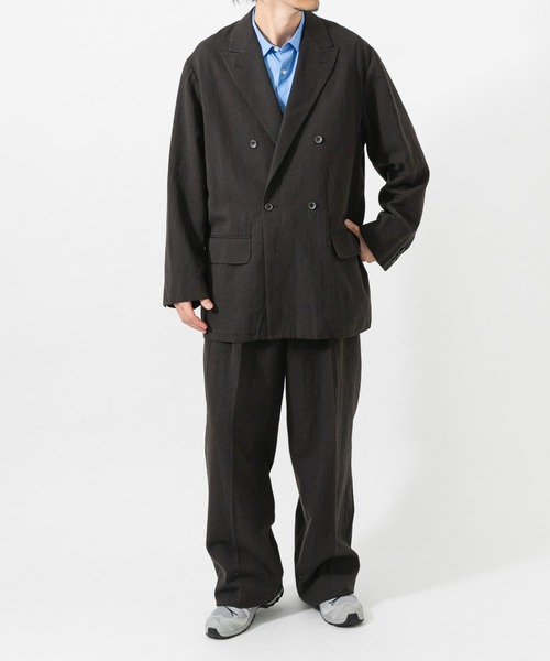 URBAN RESEARCH(アーバンリサーチ)の「new basic WOOL SILK LINEN DOUBLE JACKET(テーラードジャケット・メンズ・ブラウン・MEDIUM/LARGE)」の6枚目の写真