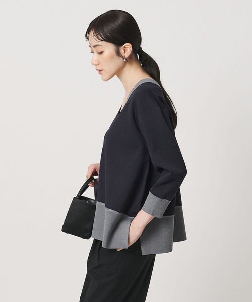 UNITED ARROWS(ユナイテッドアローズ)の「8分袖 ミニマル 2WAY カーディガン ‐ウォッシャブル‐(カーディガン/ボレロ・レディース・ダークグレー/ネイビー/ベージュ・FREE)」の8枚目の写真