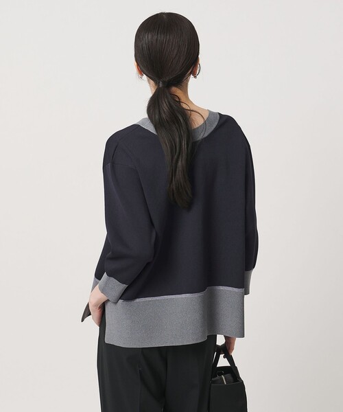 UNITED ARROWS(ユナイテッドアローズ)の「8分袖 ミニマル 2WAY カーディガン ‐ウォッシャブル‐(カーディガン/ボレロ・レディース・ダークグレー/ネイビー/ベージュ・FREE)」の9枚目の写真