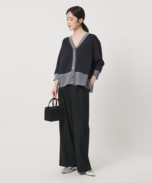 UNITED ARROWS(ユナイテッドアローズ)の「8分袖 ミニマル 2WAY カーディガン ‐ウォッシャブル‐(カーディガン/ボレロ・レディース・ダークグレー/ネイビー/ベージュ・FREE)」の10枚目の写真