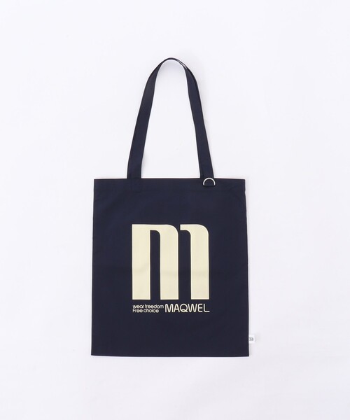 MAQWEL(マクウェル)の「【MAQWEL/マクウェル】TOTE BAG 2(エコバッグ/サブバッグ・レディース・ネイビー/オフホワイト・FREE)」の12枚目の写真