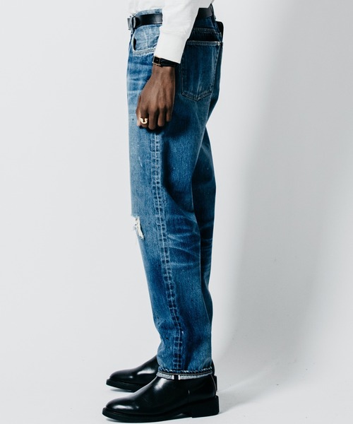 CRIMIE(クライミー)の「BORN FREE TAPERED AUTHENTIC SELVEDGE GARAGE USED JEANS - INDIGO MADE IN JAPAN(デニムパンツ・メンズ・インディゴブルー・XXL/XL/L/M/S)」の9枚目の写真