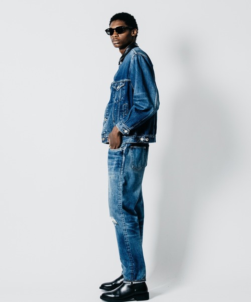 CRIMIE(クライミー)の「BORN FREE TAPERED AUTHENTIC SELVEDGE GARAGE USED JEANS - INDIGO MADE IN JAPAN(デニムパンツ・メンズ・インディゴブルー・XXL/XL/L/M/S)」の14枚目の写真