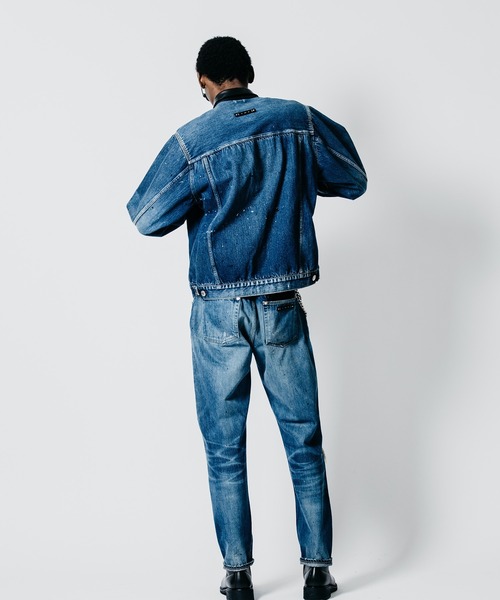 CRIMIE(クライミー)の「BORN FREE TAPERED AUTHENTIC SELVEDGE GARAGE USED JEANS - INDIGO MADE IN JAPAN(デニムパンツ・メンズ・インディゴブルー・XXL/XL/L/M/S)」の15枚目の写真