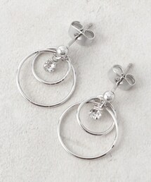 ダブルリングデザインミニピアス
