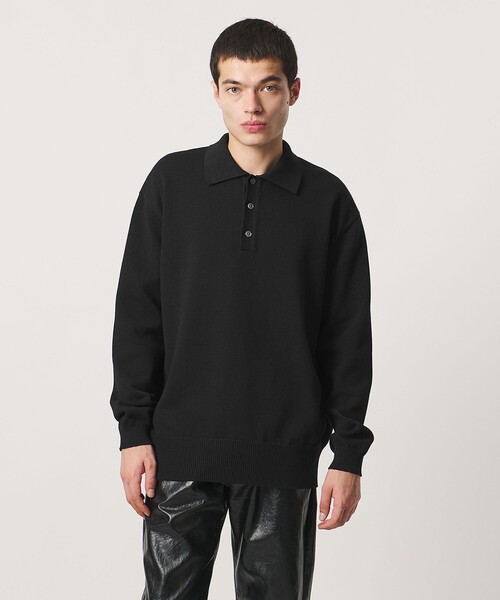 UNITED ARROWS & SONS(ユナイテッドアローズアンドサンズ)の「<UNITED ARROWS & SONS> CHARLIE L/SLV PL/ポロニット(ニット/セーター・メンズ・ダークブラウン/ブラック・S/M/L/XL)」の5枚目の写真