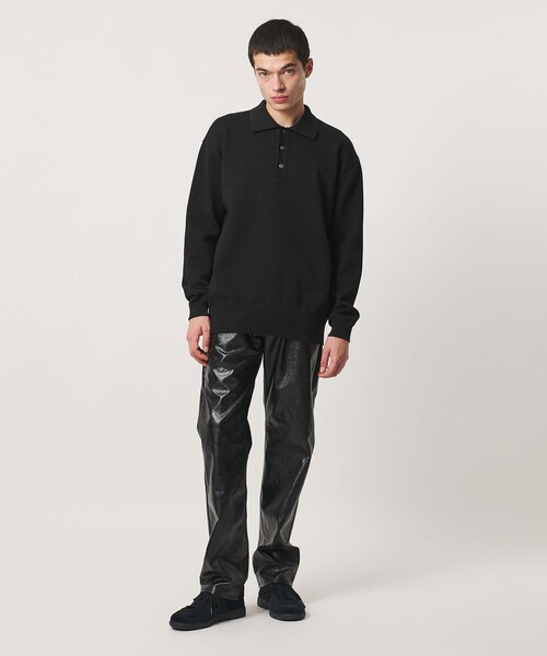 UNITED ARROWS & SONS(ユナイテッドアローズアンドサンズ)の「<UNITED ARROWS & SONS> CHARLIE L/SLV PL/ポロニット(ニット/セーター・メンズ・ダークブラウン/ブラック・S/M/L/XL)」の6枚目の写真