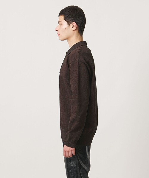 UNITED ARROWS & SONS(ユナイテッドアローズアンドサンズ)の「<UNITED ARROWS & SONS> CHARLIE L/SLV PL/ポロニット(ニット/セーター・メンズ・ダークブラウン/ブラック・S/M/L/XL)」の8枚目の写真