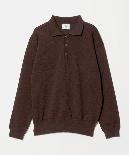 UNITED ARROWS & SONS(ユナイテッドアローズアンドサンズ)の「<UNITED ARROWS & SONS> CHARLIE L/SLV PL/ポロニット(ニット/セーター・メンズ・ダークブラウン/ブラック・S/M/L/XL)」の10枚目の写真