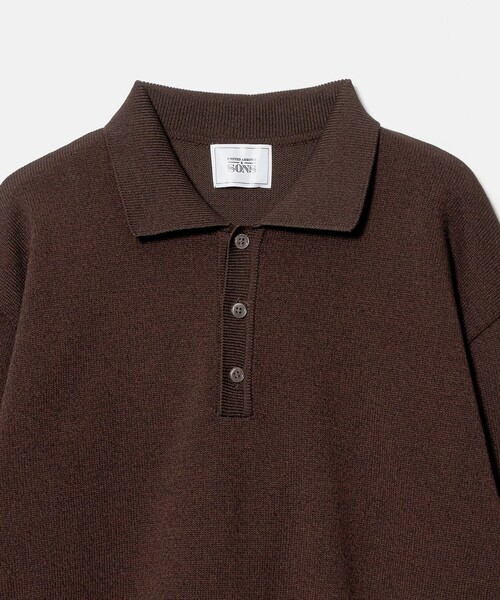 UNITED ARROWS & SONS(ユナイテッドアローズアンドサンズ)の「<UNITED ARROWS & SONS> CHARLIE L/SLV PL/ポロニット(ニット/セーター・メンズ・ダークブラウン/ブラック・S/M/L/XL)」の14枚目の写真