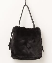 【1PIU1UGUALE3 RELAX】FUR DRAWSTRING BAG
