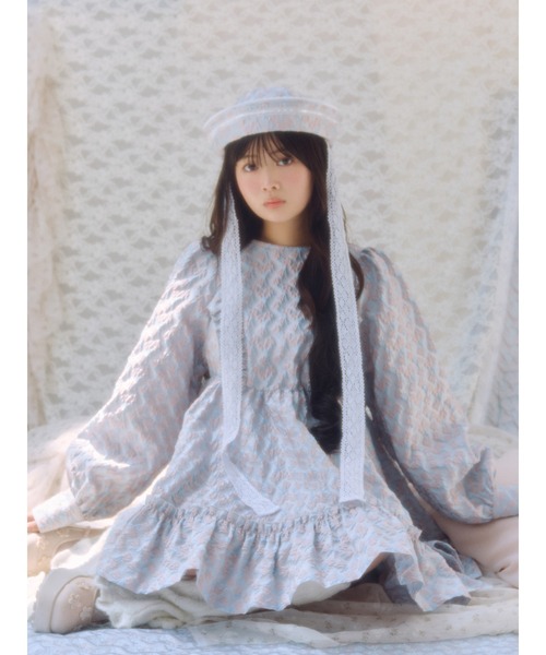 merryjennyワンピース frill petit Jacquardミニワンピース（ワンピース）｜merry jenny